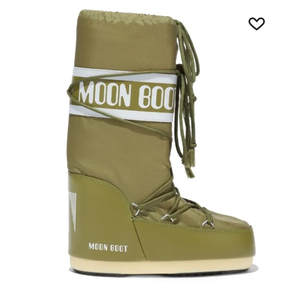 Moon Boot Icon Nylon High Boot in Khaki - Picture 1 of 8